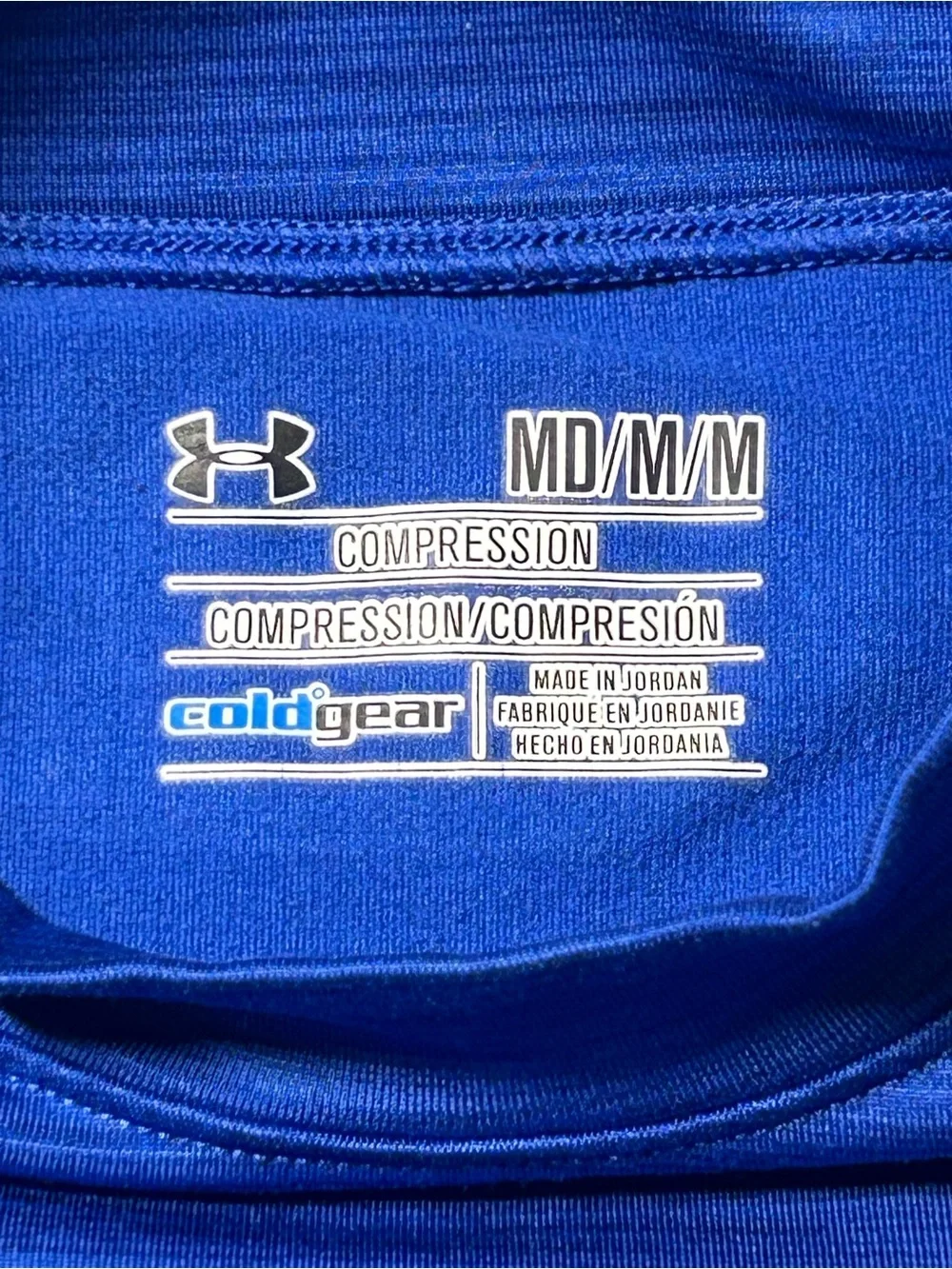 Under Armour Blue ColdGear Compression Mock Neck